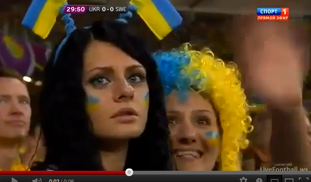 Украинская няшка на Евро 2012